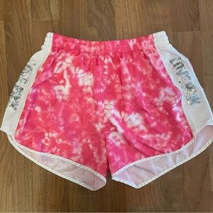 VS PINK Tie-Dye Sequin Running Shorts